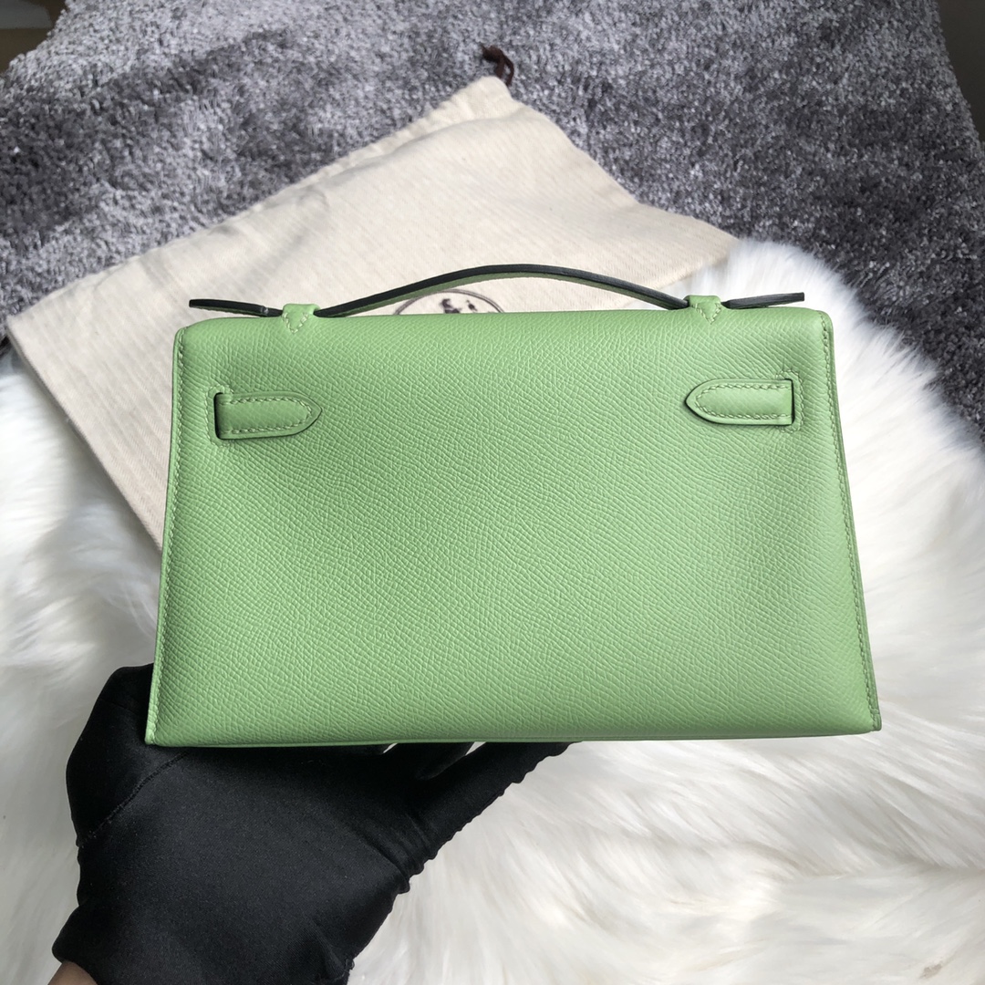 에르메스 미니 켈리백22 아보카도그린 은장